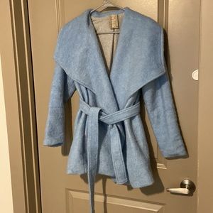 Dolan Left Coast Collection Blue Wrap Coat